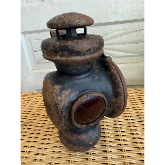 Antique 1900's Ford Model T Auto Car Light Kerosene Oil Lamp Carriage Lantern - Picture 5 of 13
